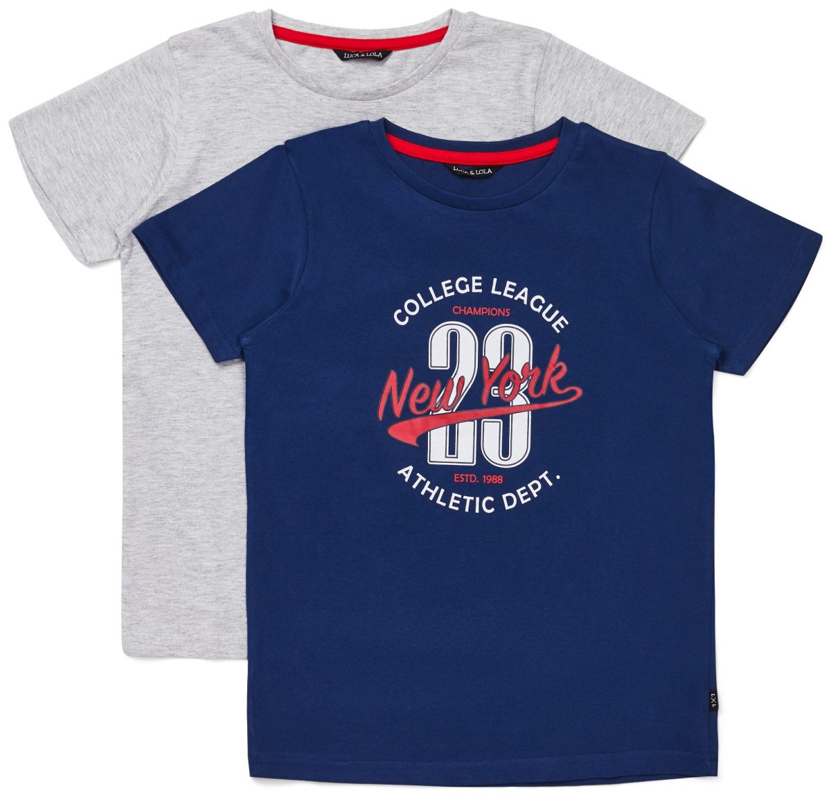 Luca &  Lola Riccione T-Shirt 2-pack|Navy/Grey 110-116