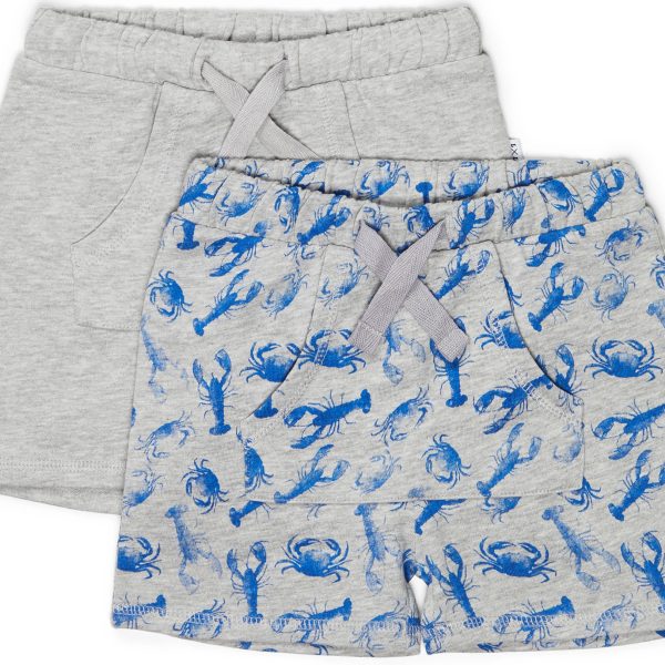 Luca &  Lola Ricolo Shorts 2-pack|Grey Melange 80