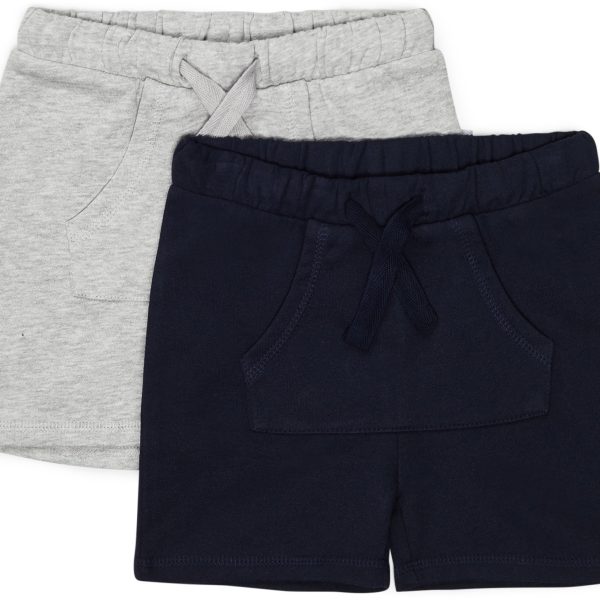 Luca &  Lola Ricolo Shorts 2-pack|Navy/Grey Melange 74