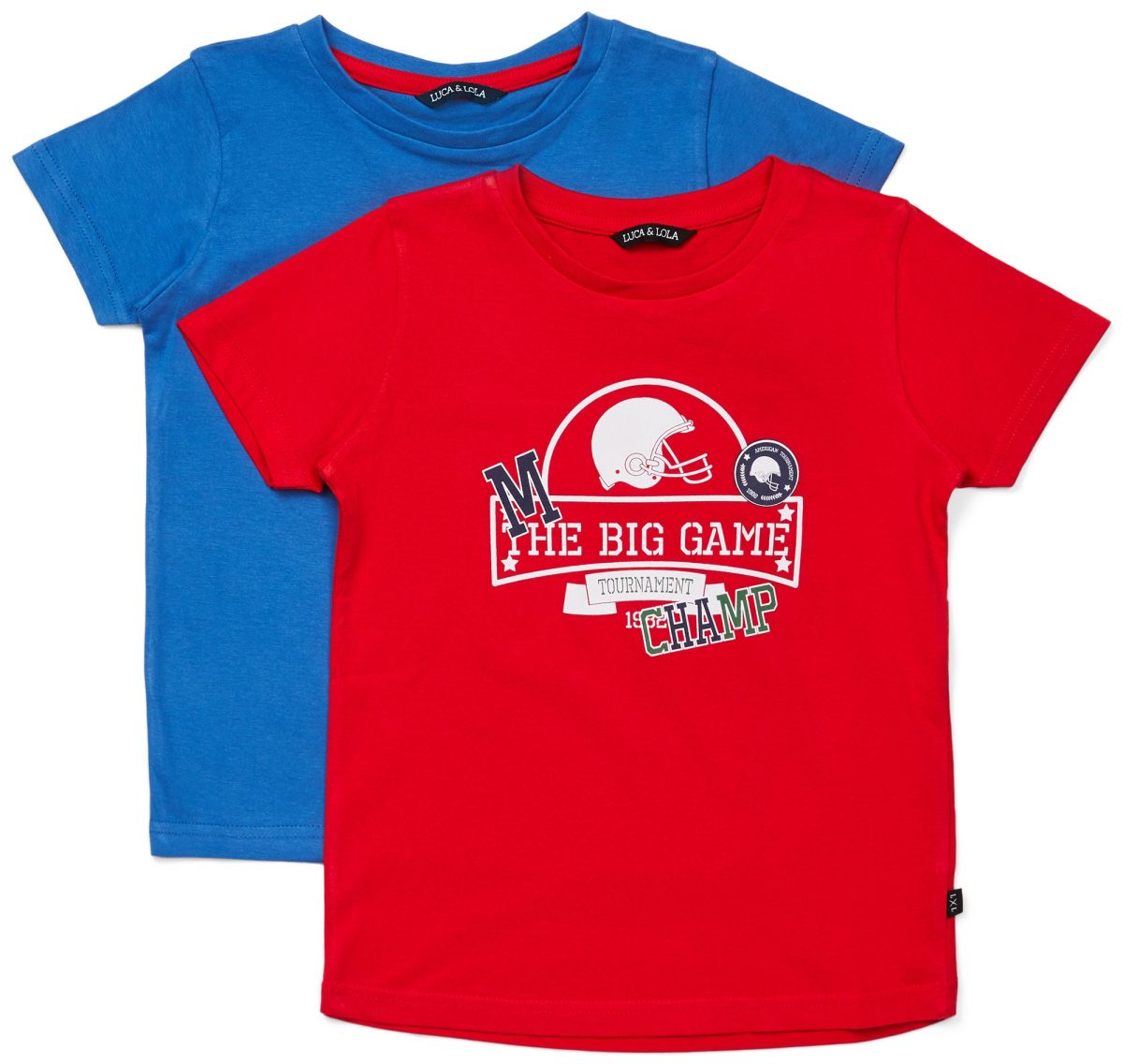 Luca &  Lola San Marino T-Shirt 2-pack|Red/Blue 146-152