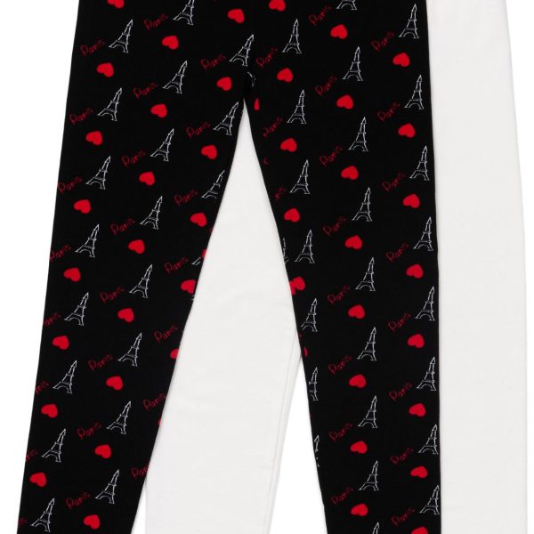 Luca &  Lola Venetia Långa Leggings 2-pack|Black/Red 122-128