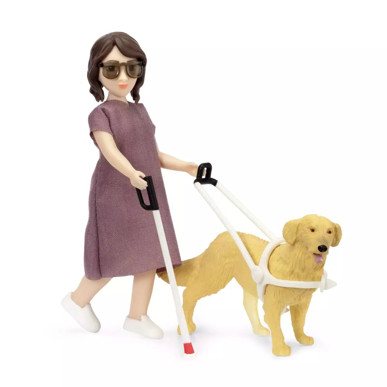 Lundby Docka Med Blindkäpp Och Hund