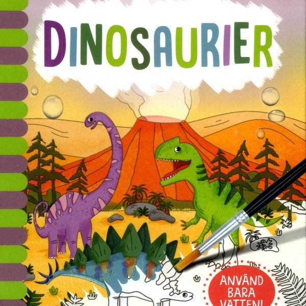 Magisk Vattenmålning Målarbok Dinosaurier