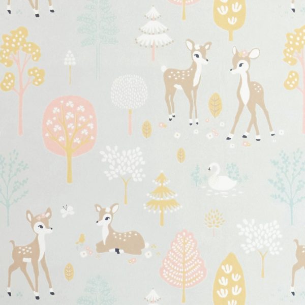 Majvillan Tapet Golden Woods|Soft Grey