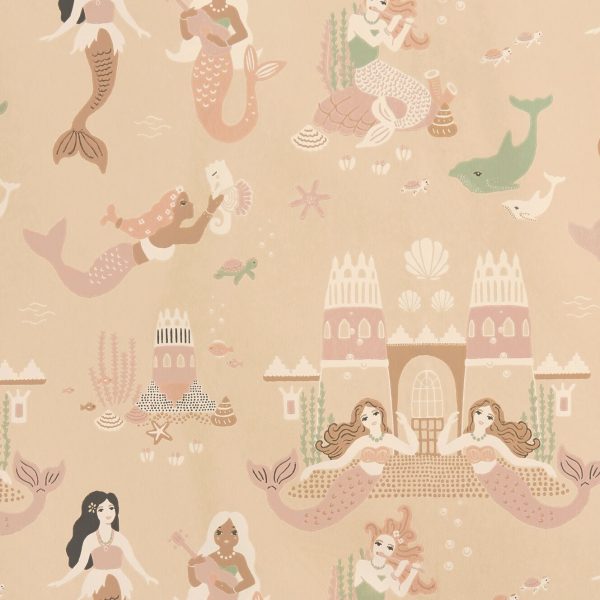 Majvillan Tapet Mermaid Reef|Sandy Beige