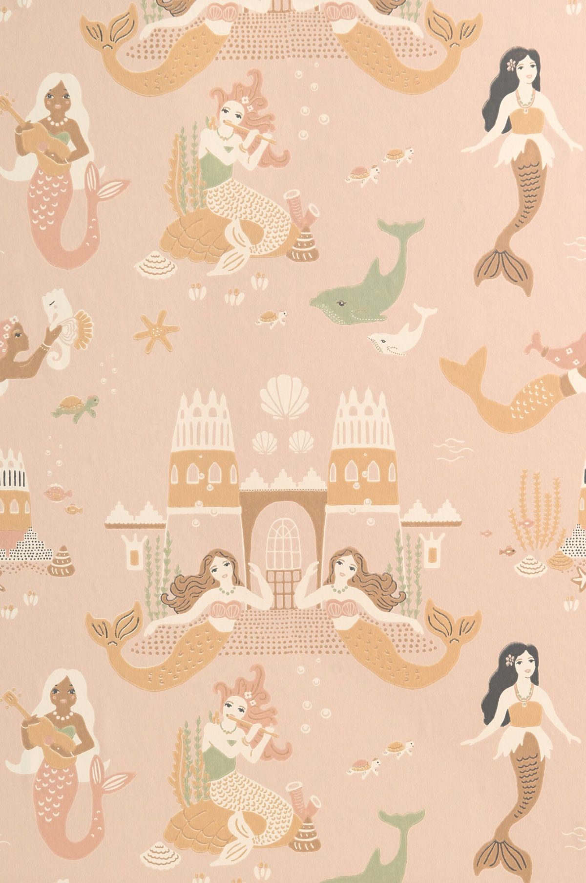 Majvillan Tapet Mermaid Reef|Sweet Pink