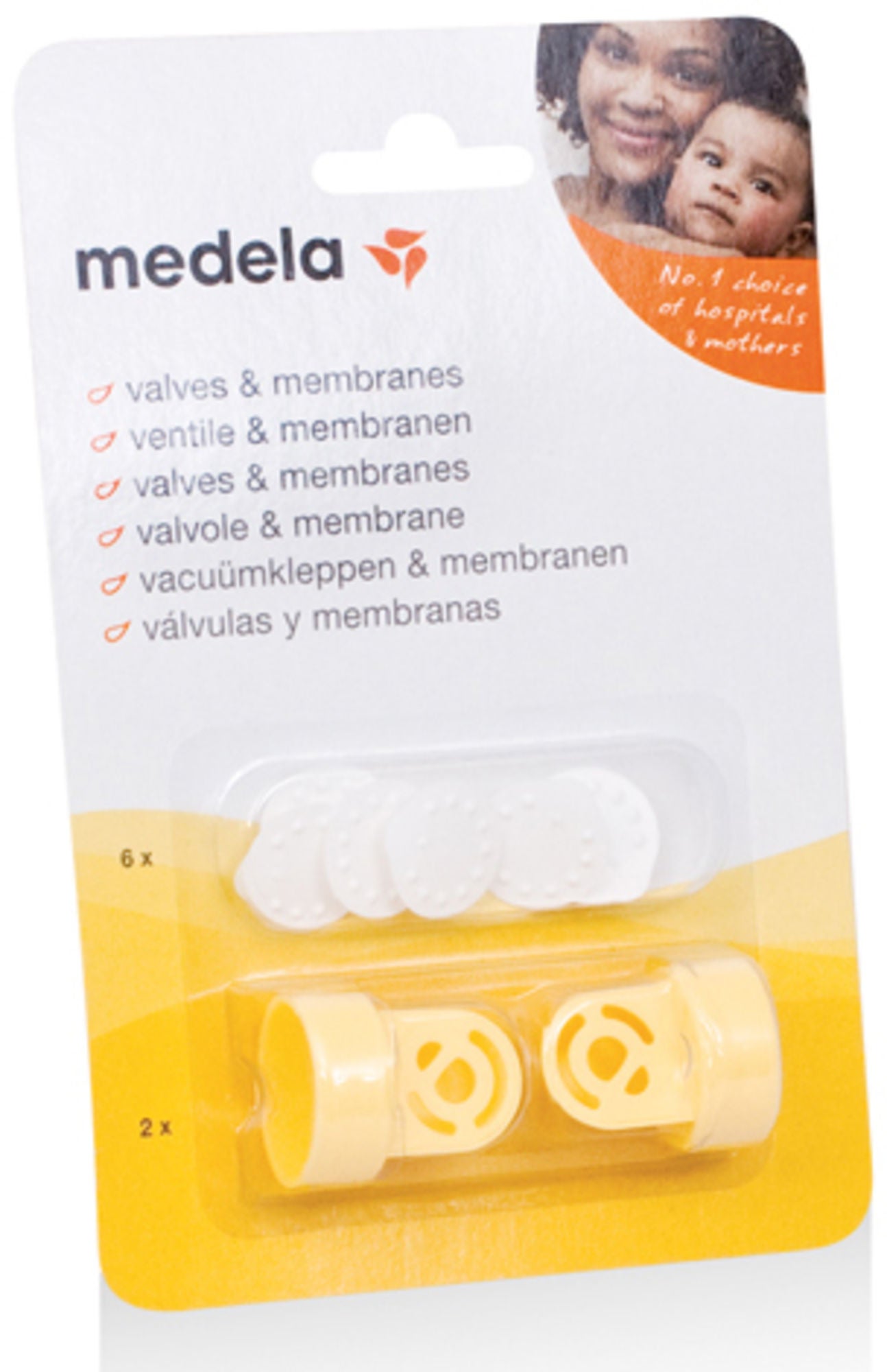 Medela 2 Ventiler + 6 Membran