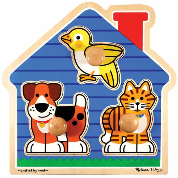 Melissa &  Doug Pussel Husdjur 3 Bitar