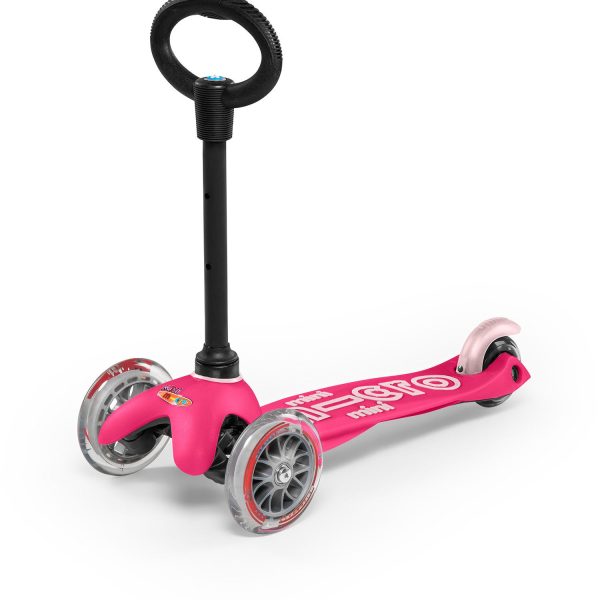 Micro Sparkcykel Trehjuling Mini 3-i-1 Deluxe|Rosa