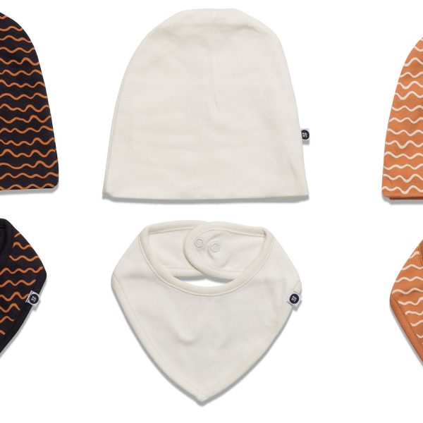 MiniMys Mössa &  Bib 6-Pack Yarn|Caramel 68-74