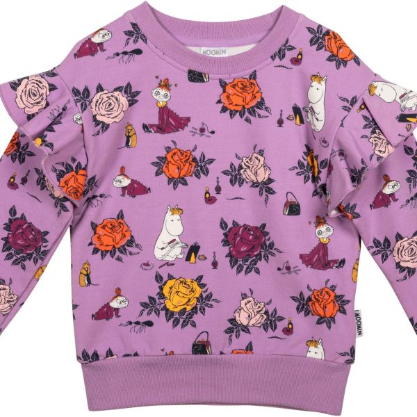 Mumin Rosor Collegetröja|Purple