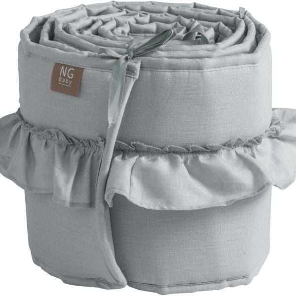 NG Baby Spjälskydd Mood Ruffles 258 x 20 cm|Light Grey