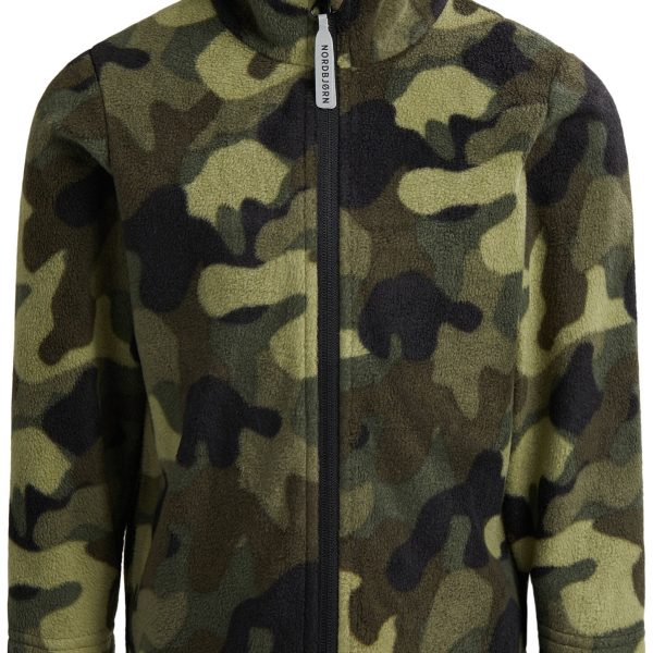 Nordbjörn Malö Fleecejacka|Camo Splash Deep Lichen Green