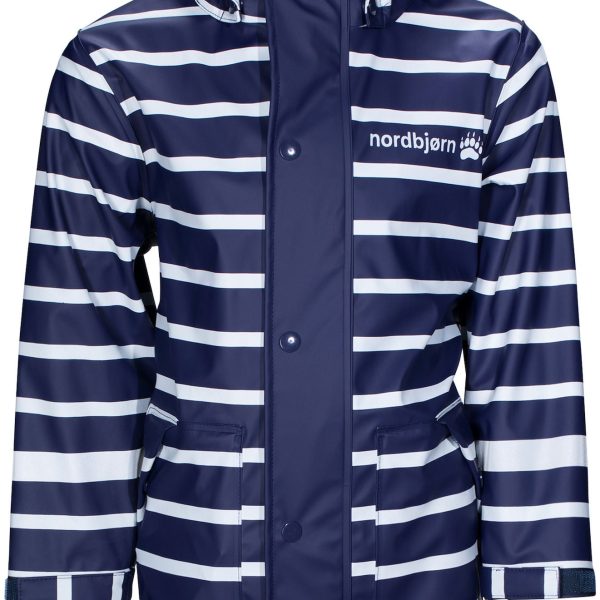 Nordbjörn Regnjacka|Navy Stripe Stl 100