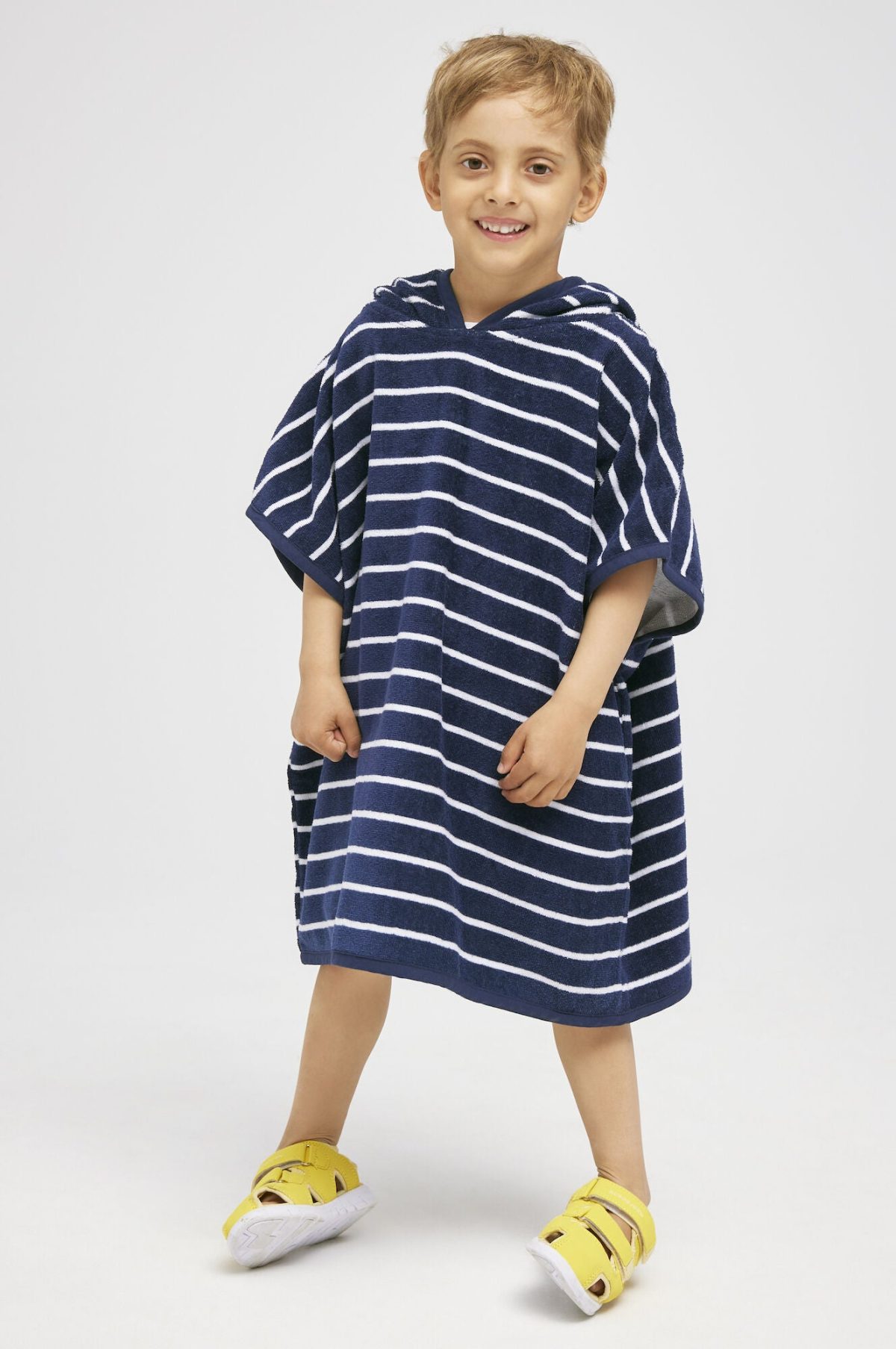 Nordbjörn Skrea Badponcho|Navy Stripe