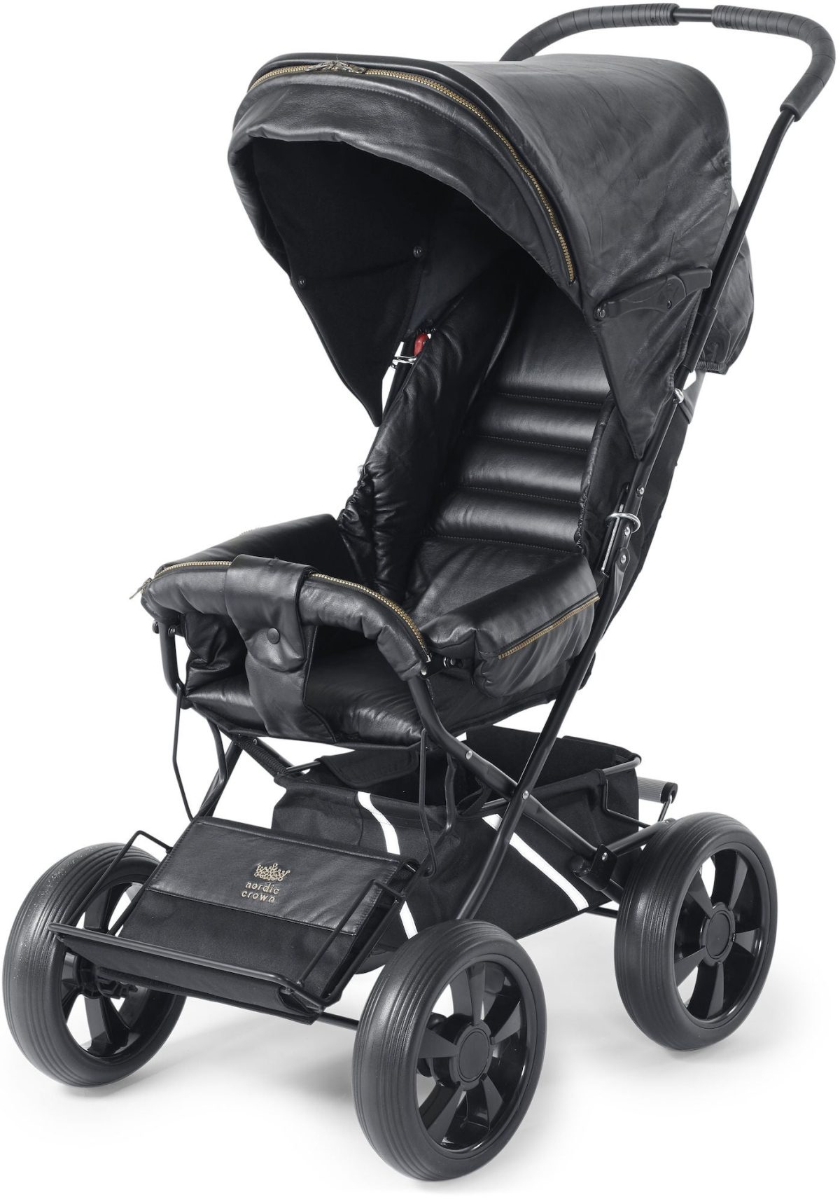 Nordic Crown Sporty Sulky|Svart läderimitation