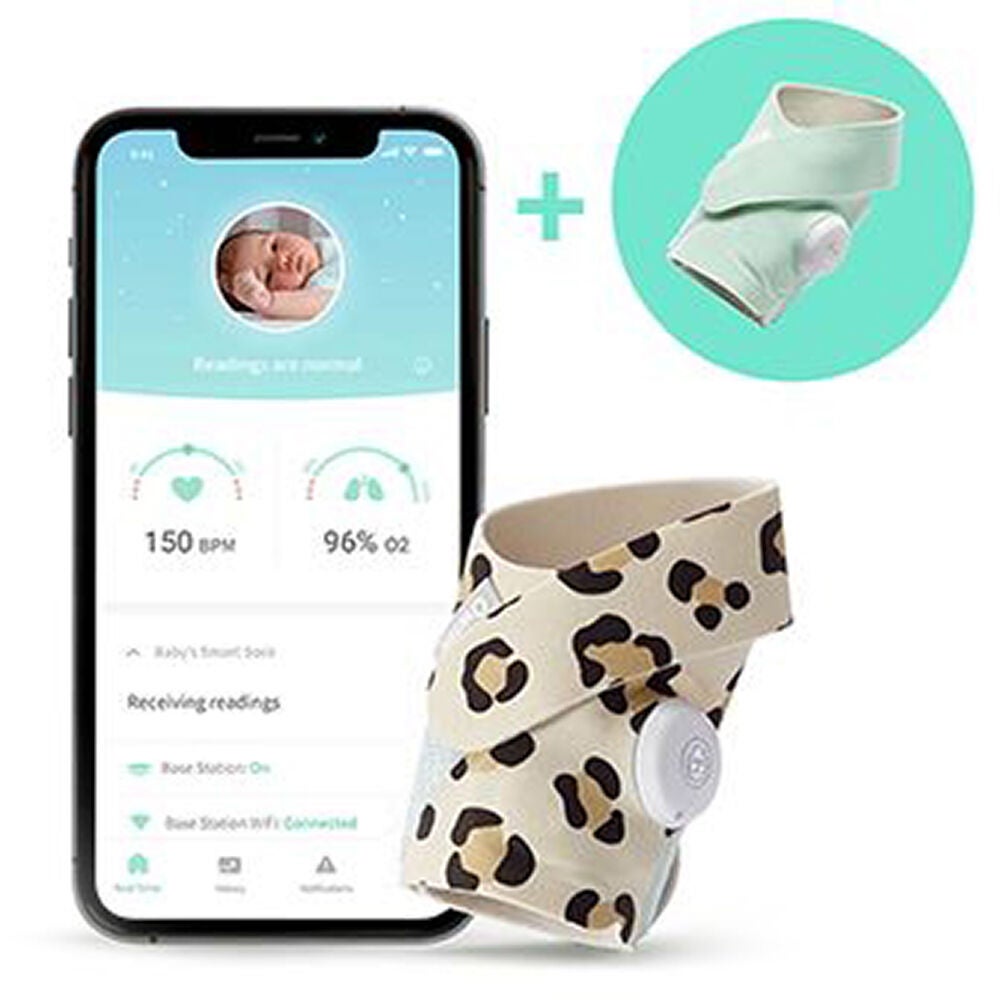 Owlet Smart Sock Babyvakt|Leopard Bundle