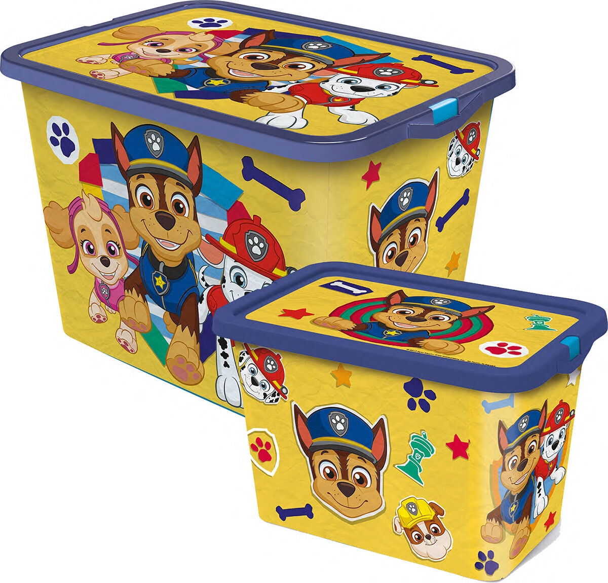 Paw Patrol Förvaringsboxar Set 23l &  7l|Gul