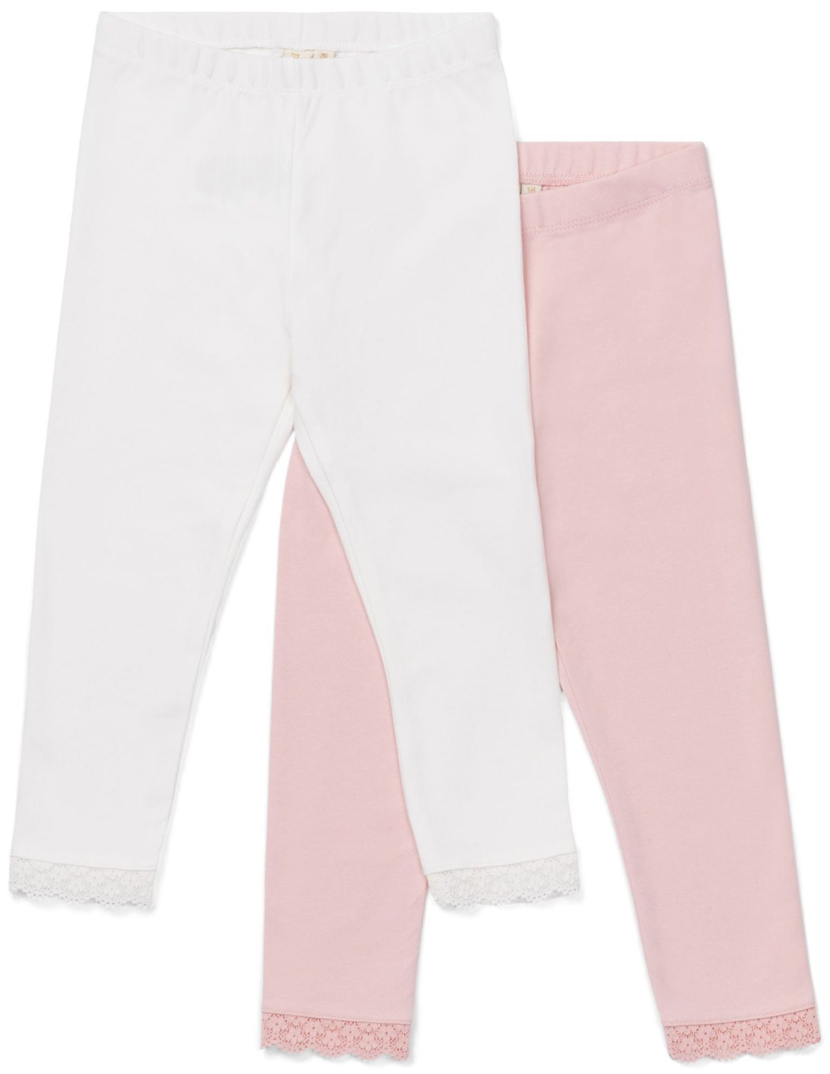 Petite Chérie Atelier Amandine Leggings 2-Pack|Pink/White 110-116