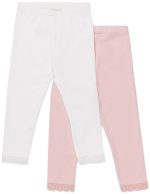 Petite Chérie Atelier Amandine Leggings 2-Pack|Pink/White 110-116