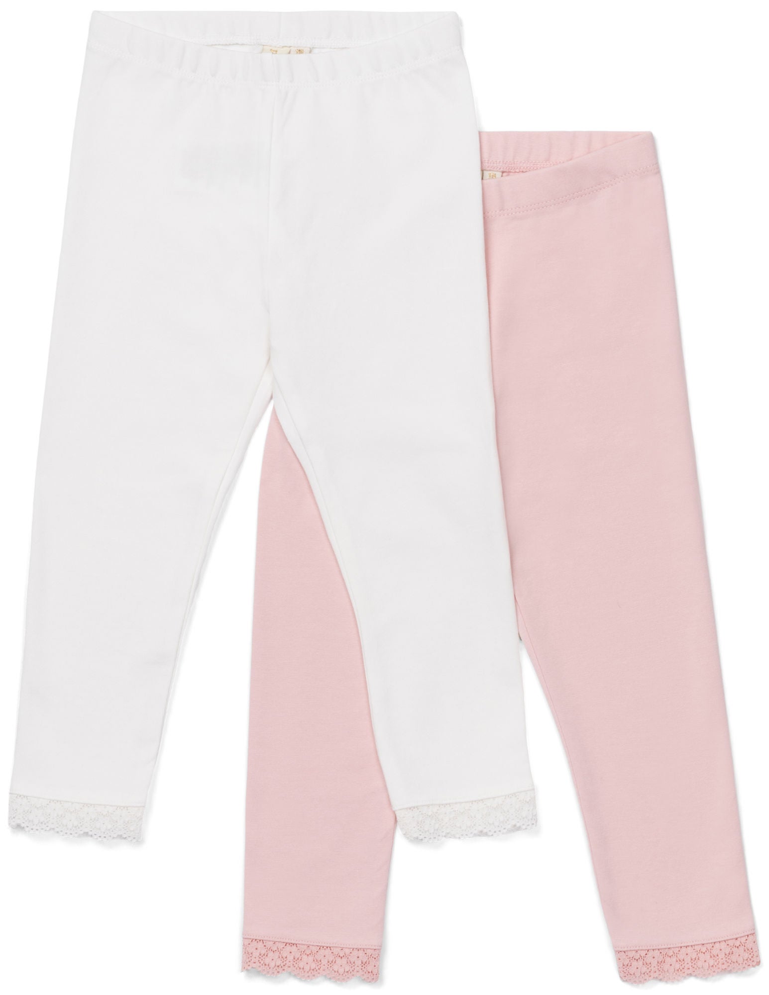 Petite Chérie Atelier Amandine Leggings 2-Pack|Pink/White 134-140