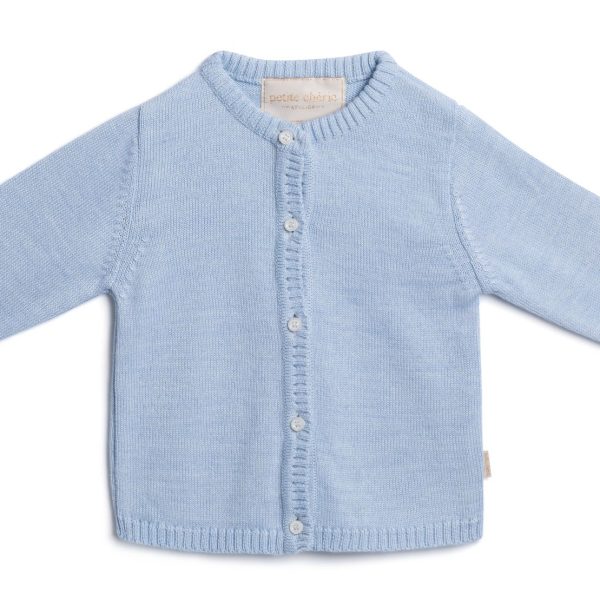 Petite Chérie Atelier Margit Cardigan Ull|Dusty Blue 74