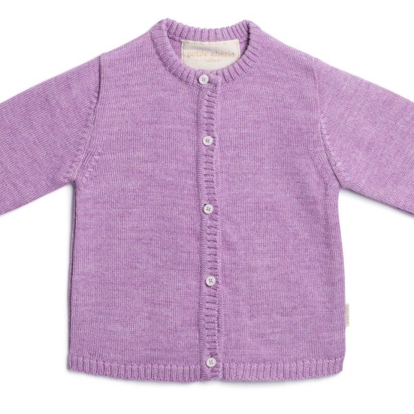 Petite Chérie Atelier Margit Cardigan Ull|Dusty Purple 68