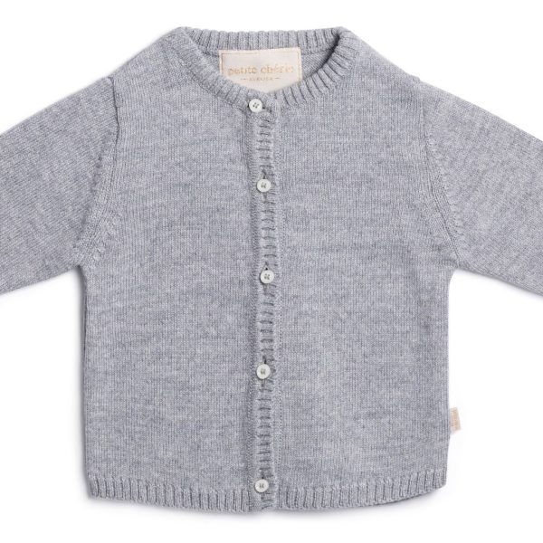 Petite Chérie Atelier Margit Cardigan Ull|Grey Melange 86