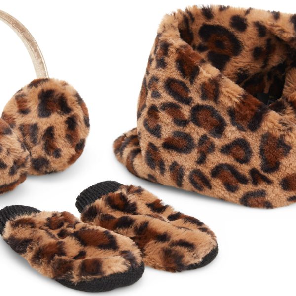 Petite Chérie Atelier Zoey Fake Fur Set|Leopard