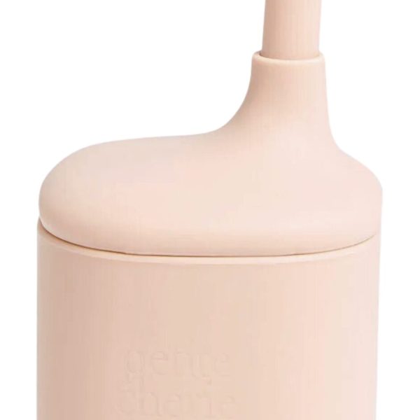 Petite Chérie Belle Silikonmugg med Sugrör|Dusty Pink