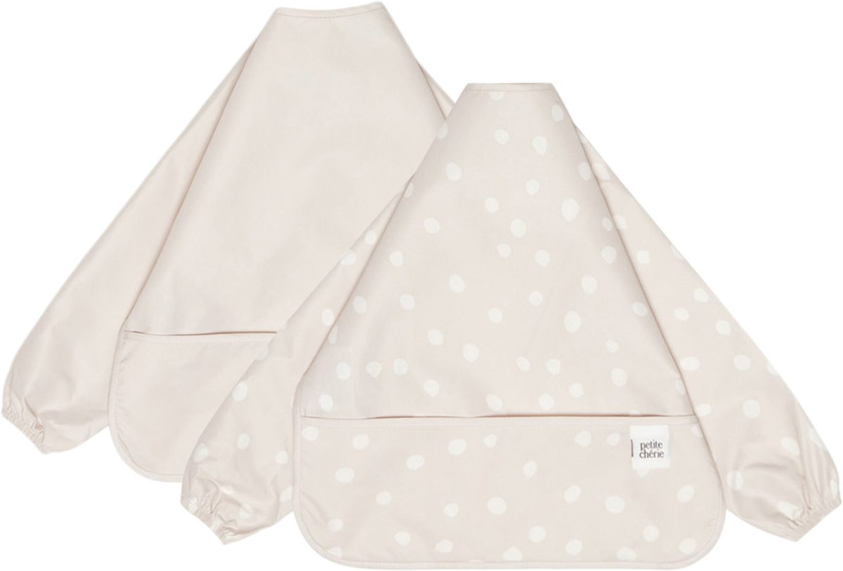 Petite Chérie Bib Long Sleeve 2-pack Haklapp|Ashes of Roses