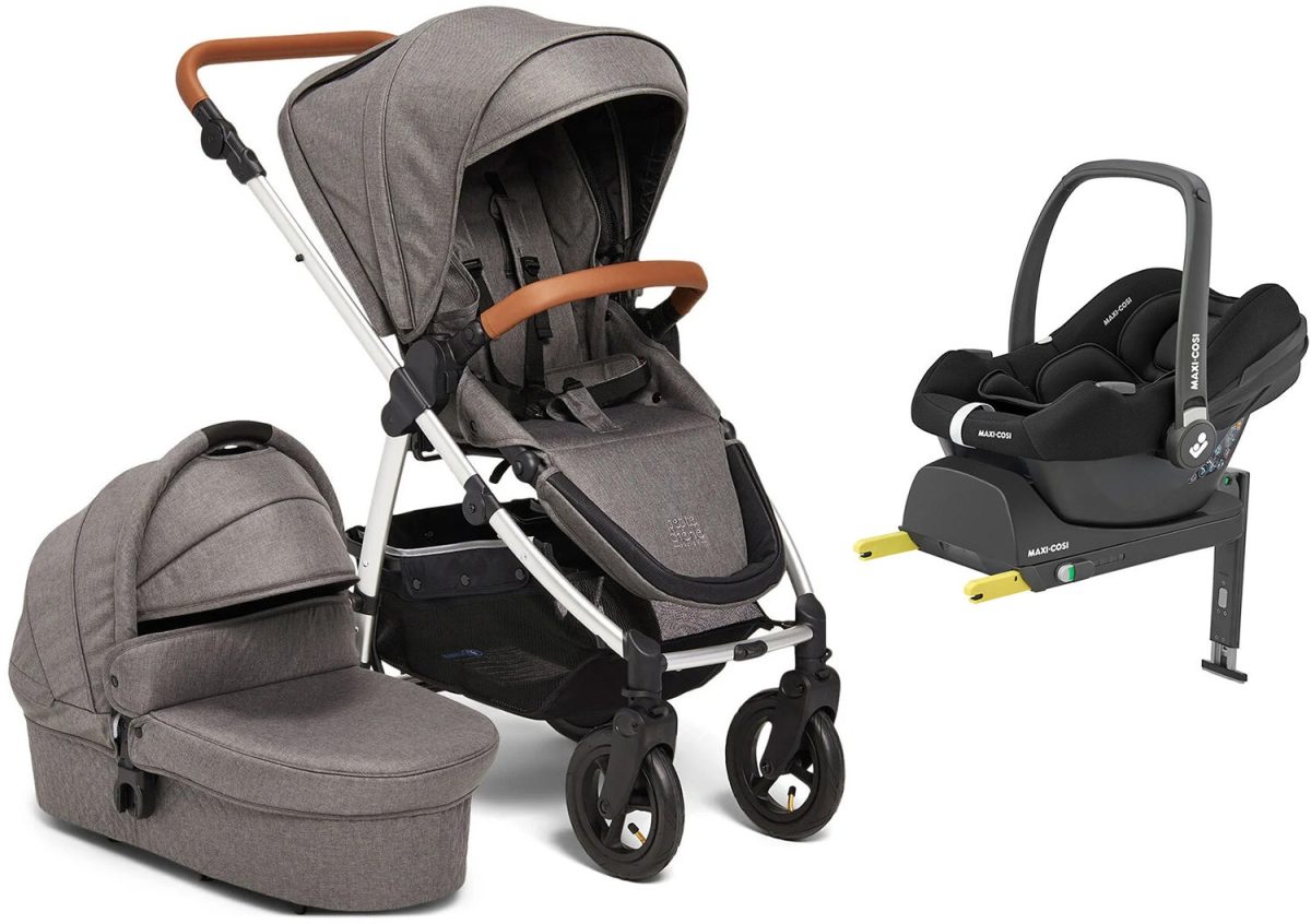 Petite Chérie Heritage 2 Duovagn Inkl. Maxi-Cosi CabrioFix Babyskydd &  Bas