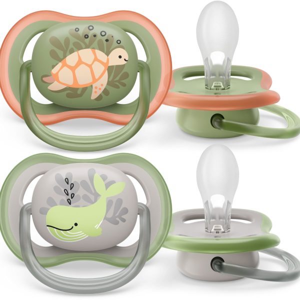 Philips Avent Ultra Air Deco Napp 2-Pack 6-18m|Grön/Grå