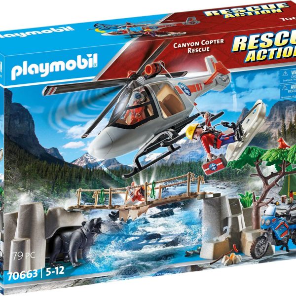 Playmobil 70663 Rescue Action Lekset Ravin Räddningshelikopter|