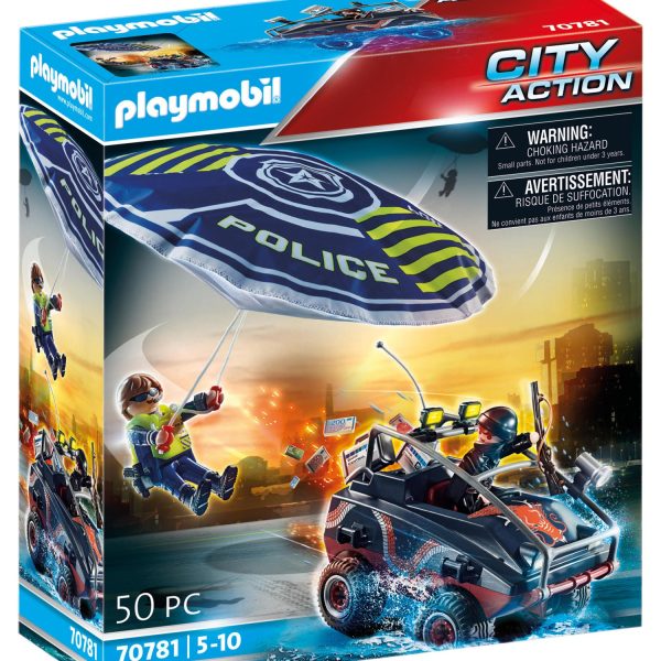 Playmobil 70781 City Action Polisen Fallskärm med Amfibiefordon|