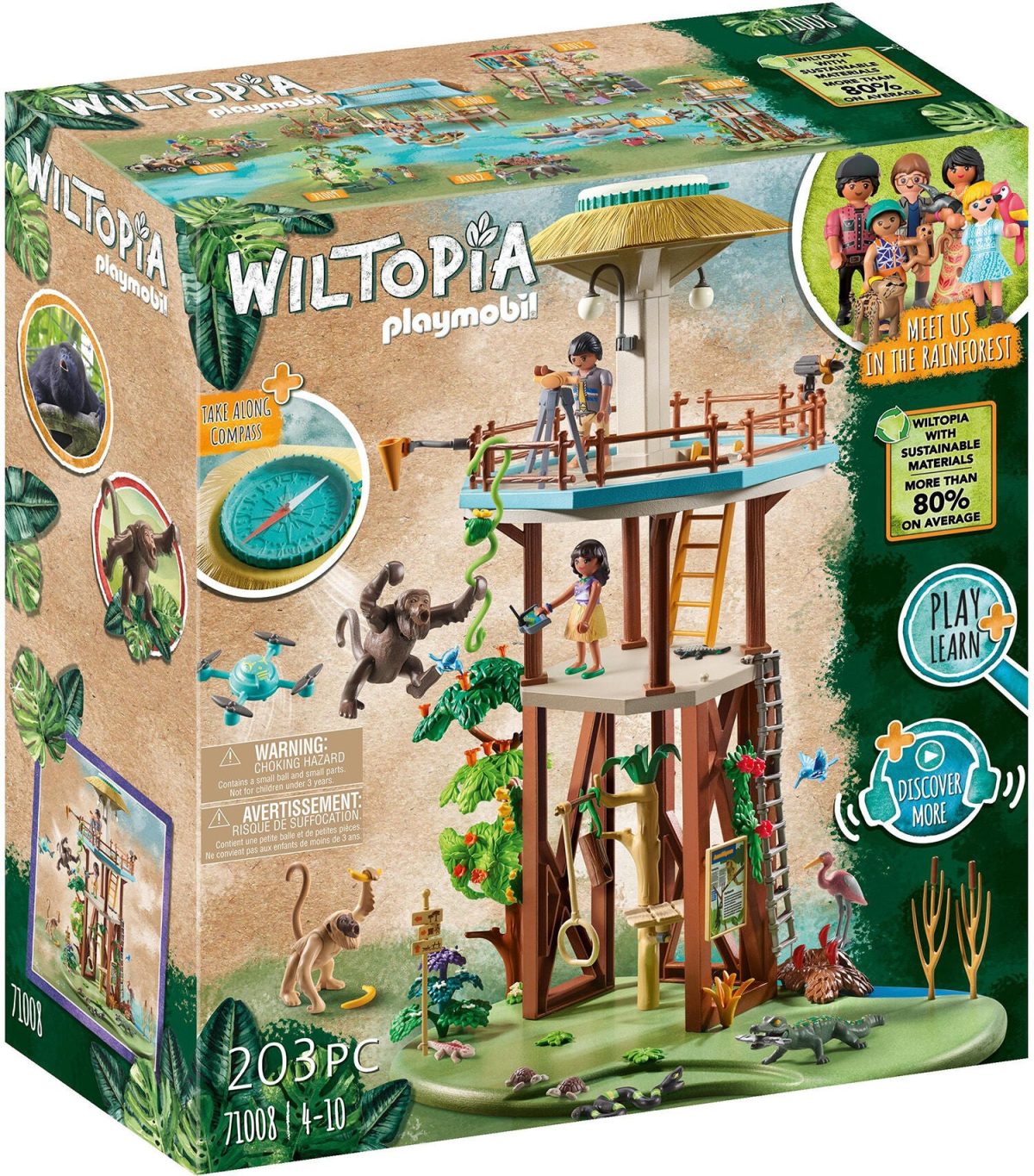 Playmobil 71008 Wiltopia Forskningstorn med Kompass|