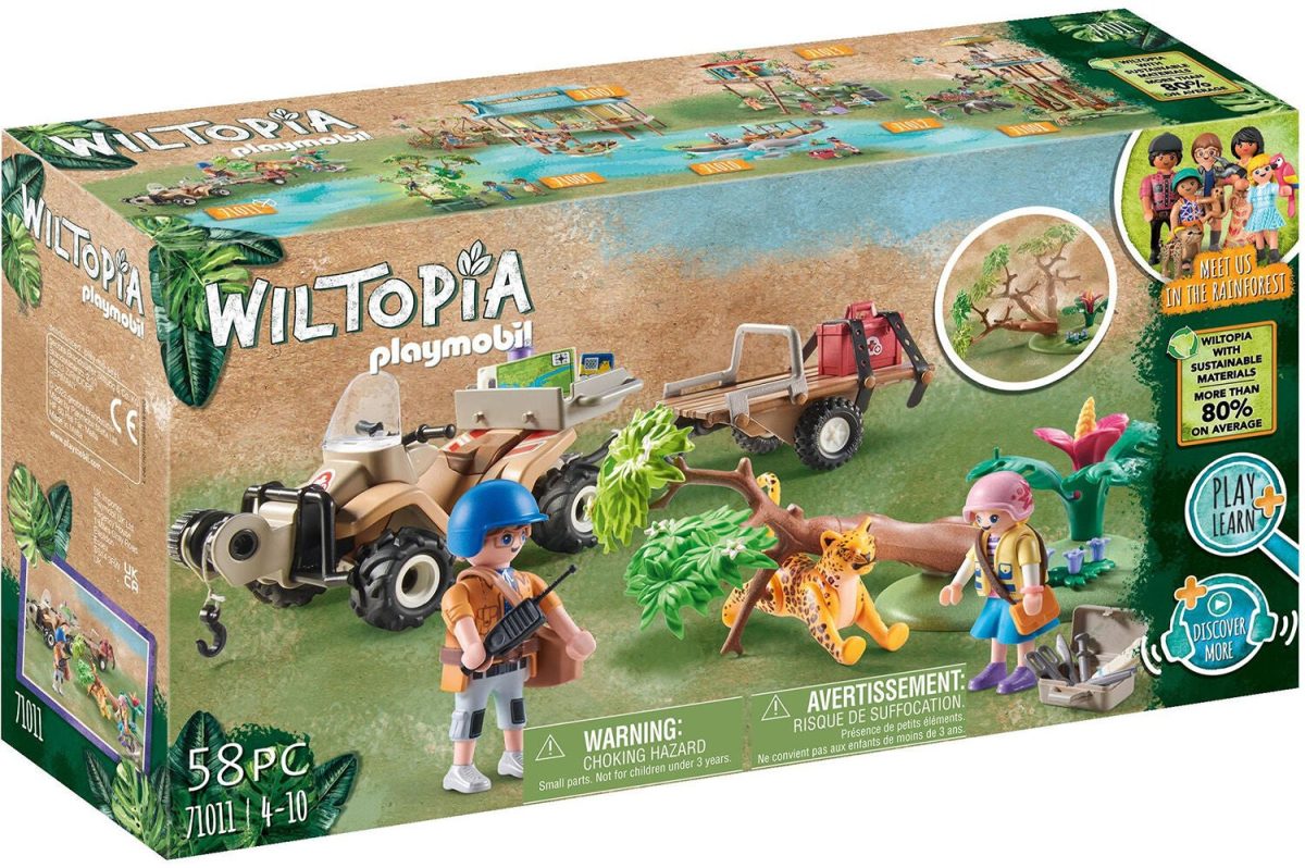 Playmobil 71011 Wiltopia Fyrhjuling Set Djurräddning|