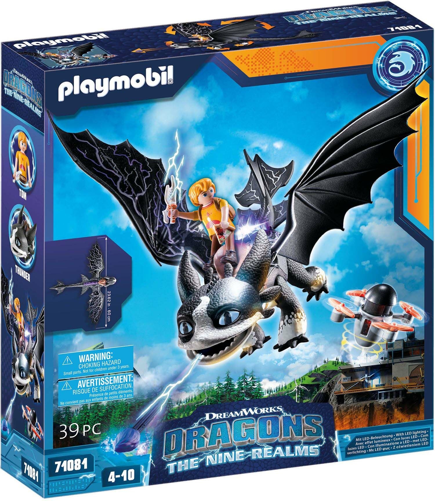 Playmobil 71081 Lekset Drakryttarna: De Nio Rikena Thunder &  Tom|