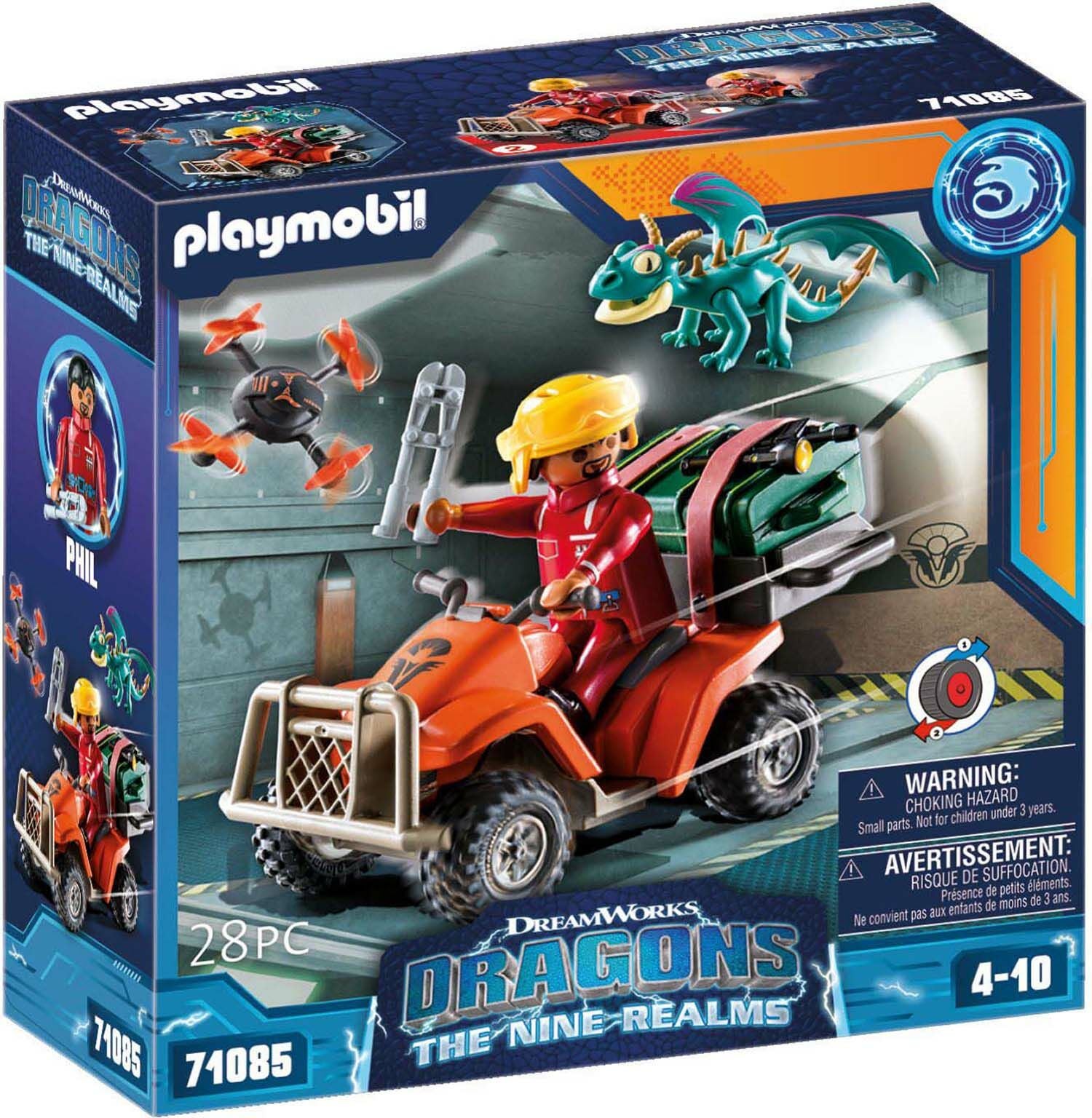 Playmobil 71085 Lekset Drakryttarna: De Nio Rikena Icaris Quad &  Phil|