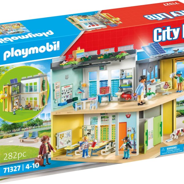 Playmobil 71327 City Life Byggsats Stor Skola|