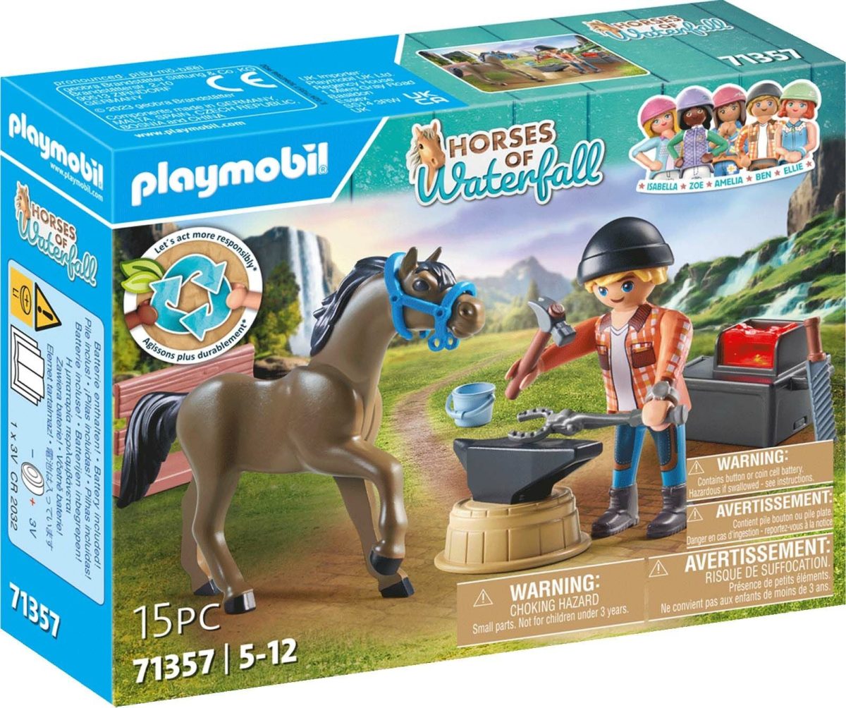 Playmobil 71357 Horses of Waterfall Legoset - Farrier Ben and Achilles|