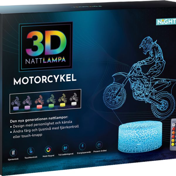 Powerpal 3D-Nattlampa|Motorcykel