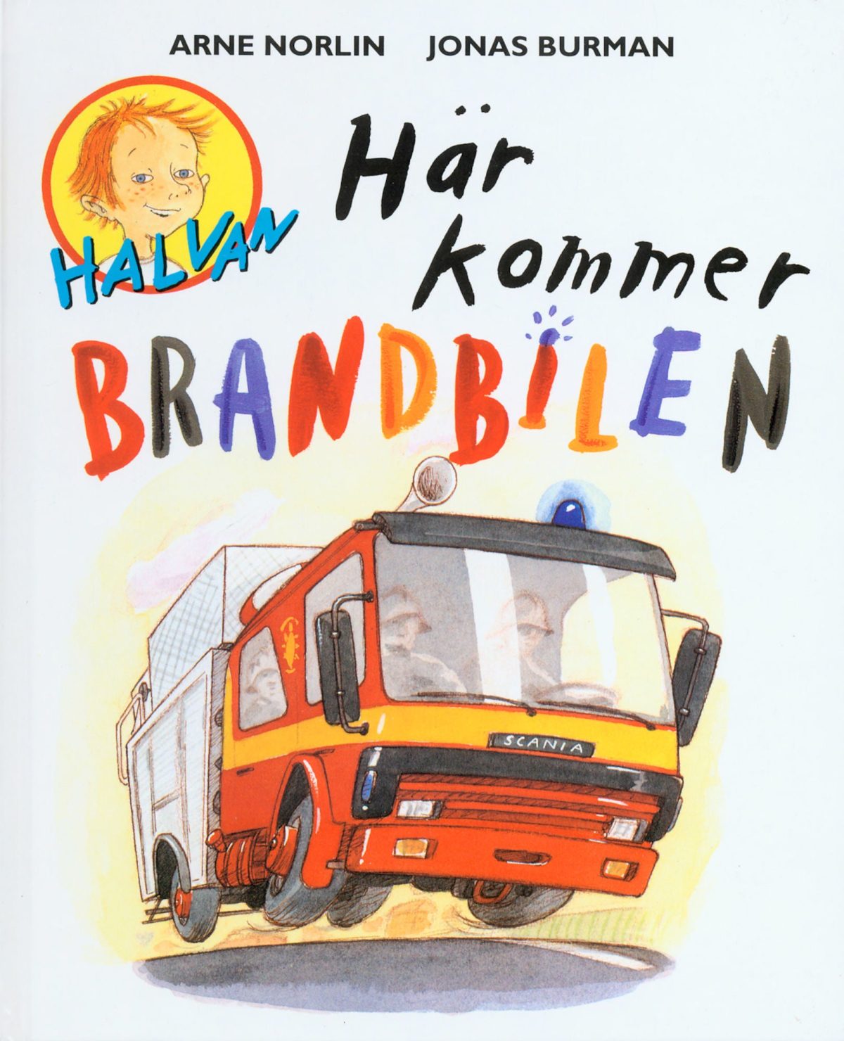 Rabén &  Sjögren Bok Här Kommer Brandbilen