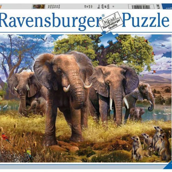 Ravensburger Elephant Family Pussel 500 Bitar|