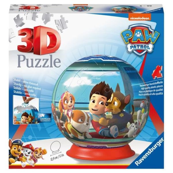 Ravensburger Paw Patrol puzzleball 3D-Pussel|72 Bitar