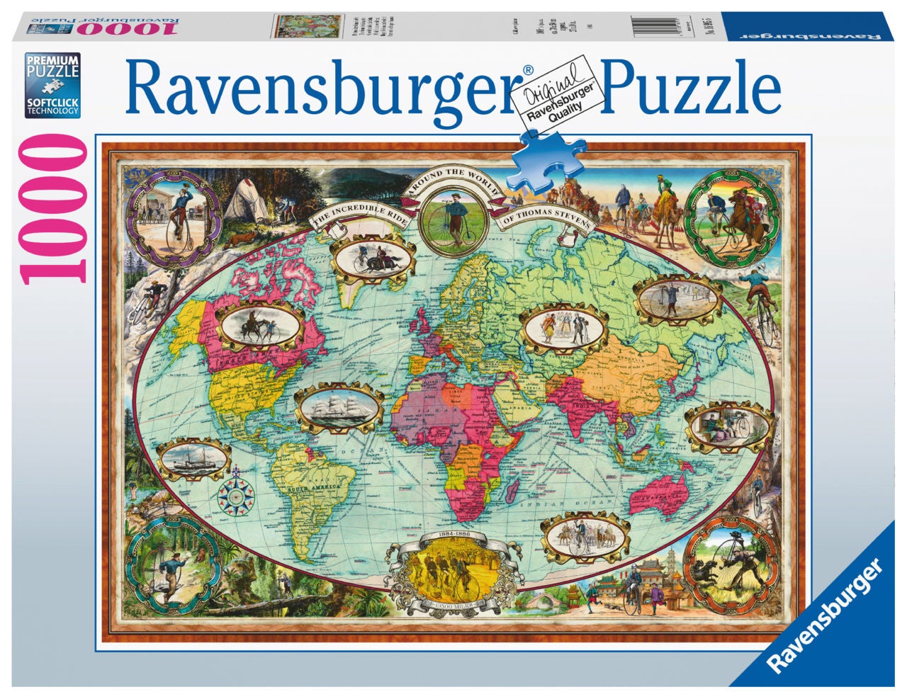 Ravensburger Pussel Bicycle Ride Around The World 1000 Bitar|