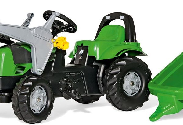 Rolly Toys Tramptraktor med Lastare och Släp|Grön