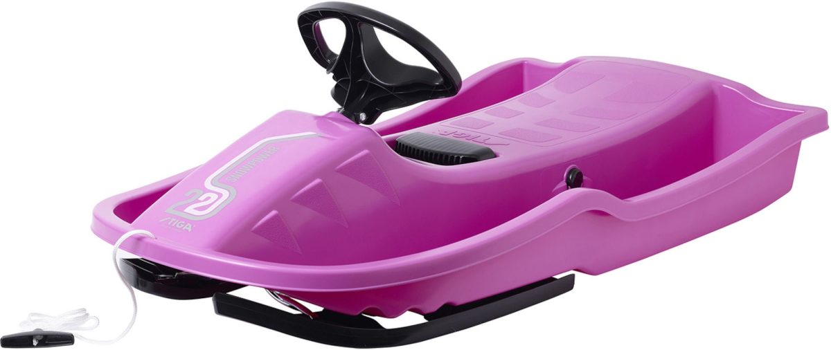 STIGA Styrpulka SnowPower med Broms|Rosa