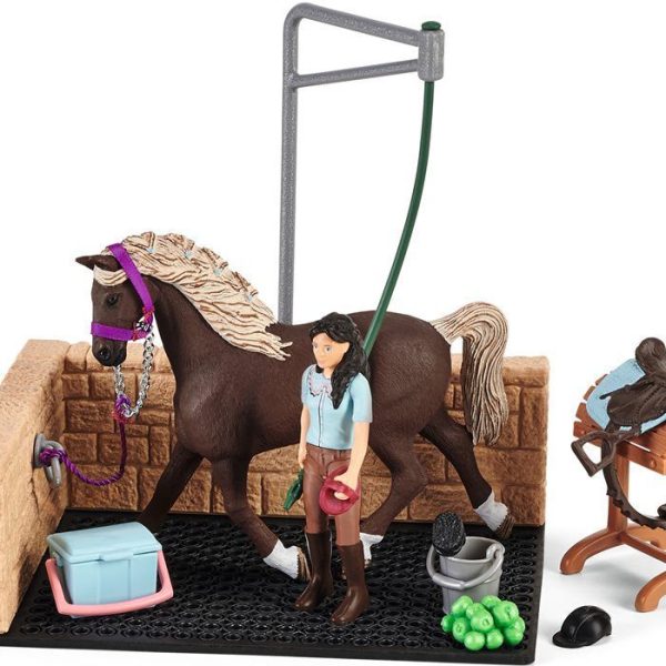 Schleich 42438 Hästklubb Med Tvättplats Emely Och Luna|