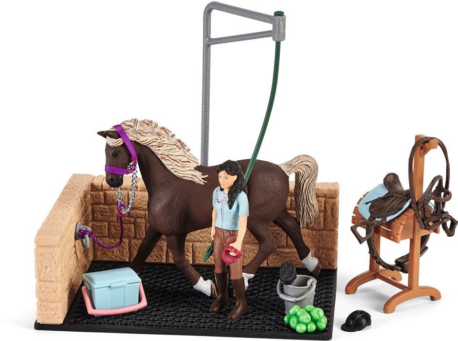 Schleich 42438 Hästklubb Med Tvättplats Emely Och Luna|